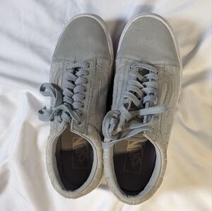 Vans Old‎ Skool Stacked Platform Gray Suede Low-Top Sneakers Off The Wall Chunky